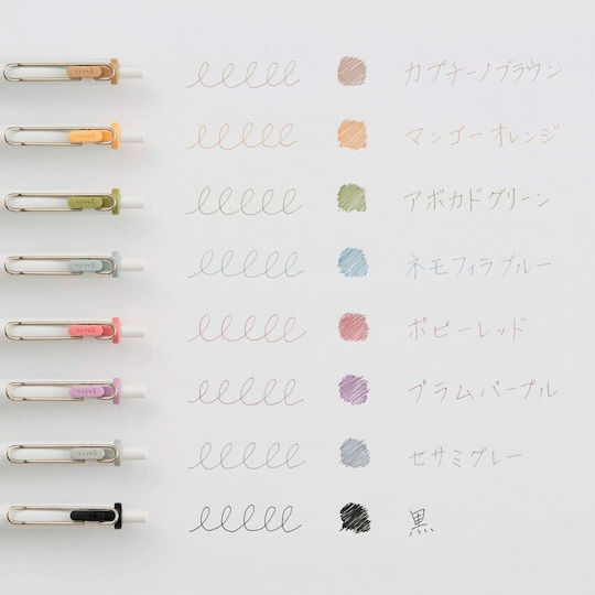 Uni-Ball Uni Mitsubishi Pencil Umns38fc8c Gel Ballpoint Pen Uni-ball One 0.38 Fica Colour Set 8 Colours