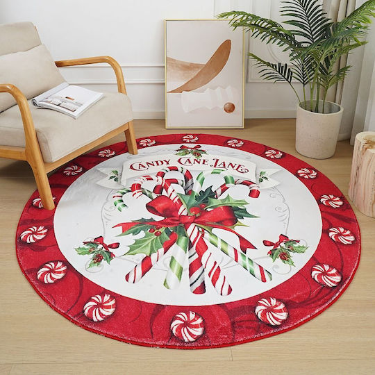 Christmas Rug “Candy” Imitation Cashmere 120x120cm Ry04-120 Christmas Rug “Candy” Imitation Cashmere 120x120cm Ry04-120