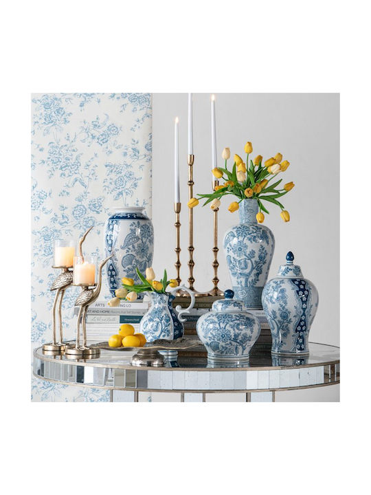 Artekko Decorative Vase Melania White 23x23x23cm