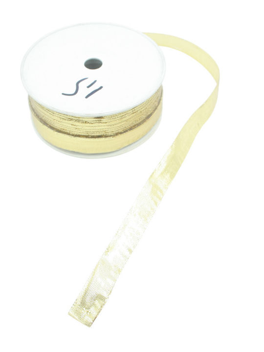 Christmas Gold Lurex Ribbon 1.8cm 50 Meters