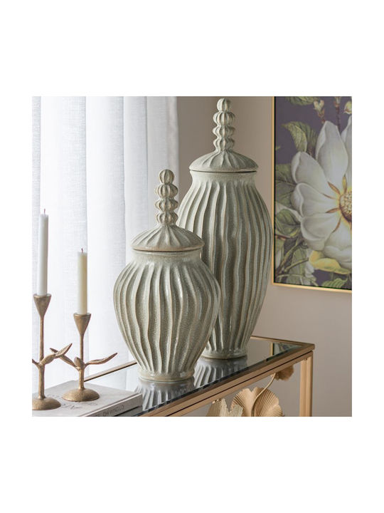 Artekko Vază Decorativă Ceramică Akali Bej 25.5x25.5x65cm 1buc