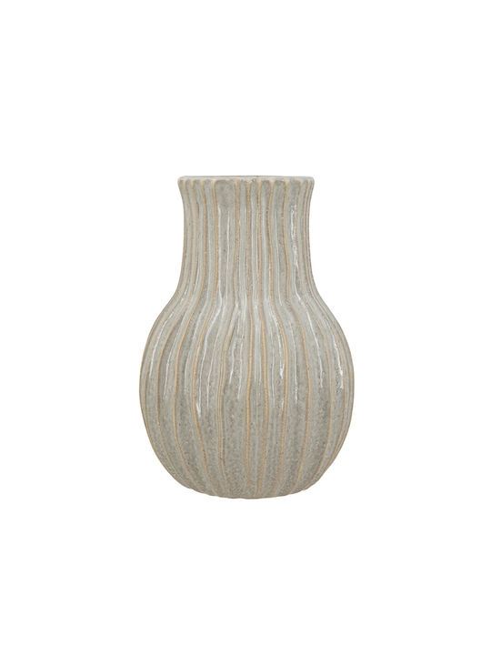 Artekko Διακοσμητικό Βάζο Κεραμικό Akali Μπεζ Φ23.5xΥ30.5cm