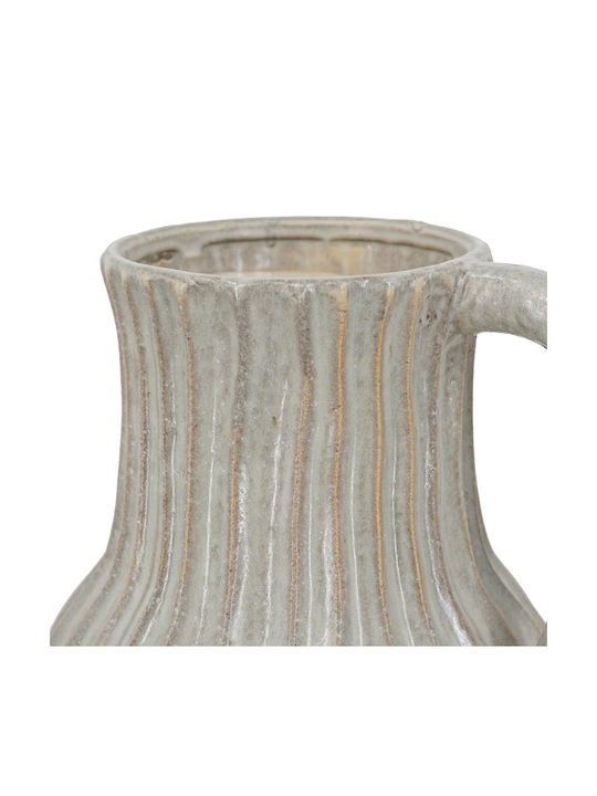 Artekko Διακοσμητικό Βάζο Κεραμικό Akali Μπεζ Φ23.5xΥ30.5cm