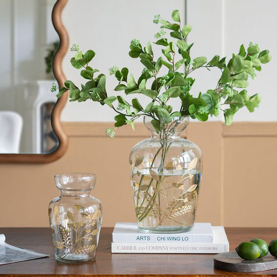 Artekko Decorative Vase Aphelios Transparent 14x14x21cm