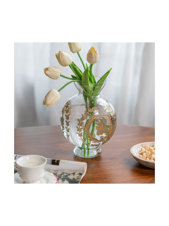 Artekko Decorative Vase Aphelios Transparent 15x15x22cm