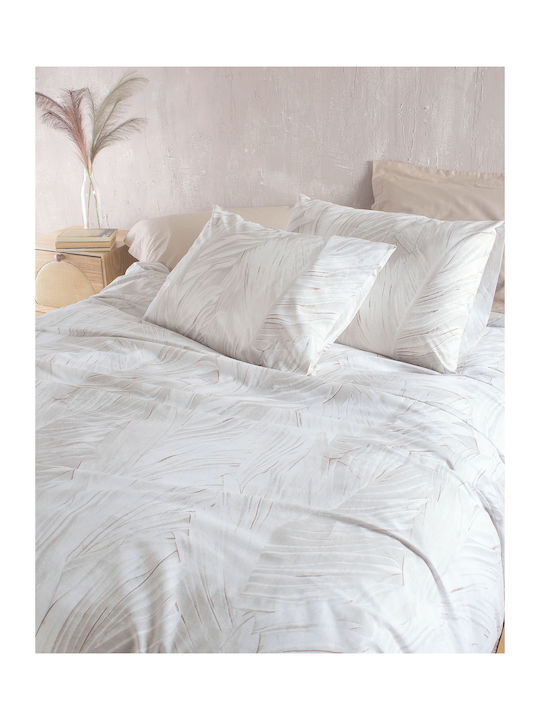 Rythmos Duvet Set Queen 220x240cm Palm Beige 3pcs 380 GSMGsm