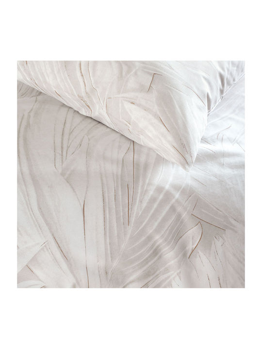 Rythmos Duvet Set Queen 220x240cm Palm Beige 3pcs 380 GSMGsm