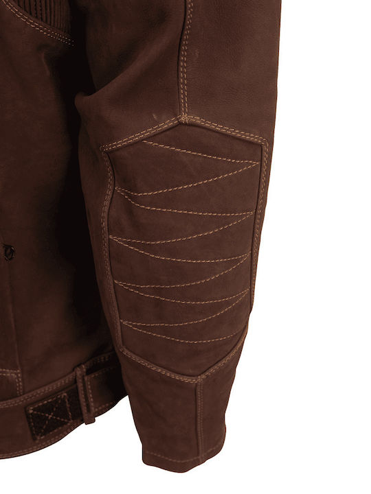 Urban Nubuck Мъжко Мотоциклетно яке Кожено Бежов