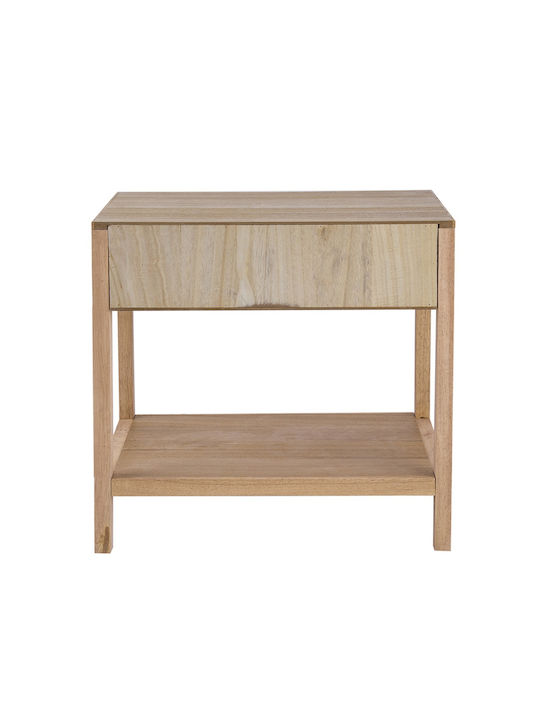 Κομοδίνο Ξύλινο Μπεζ 55x30x55cm