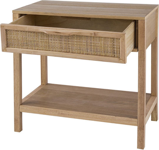 Nachttisch Holz Beige 55x30x55cm