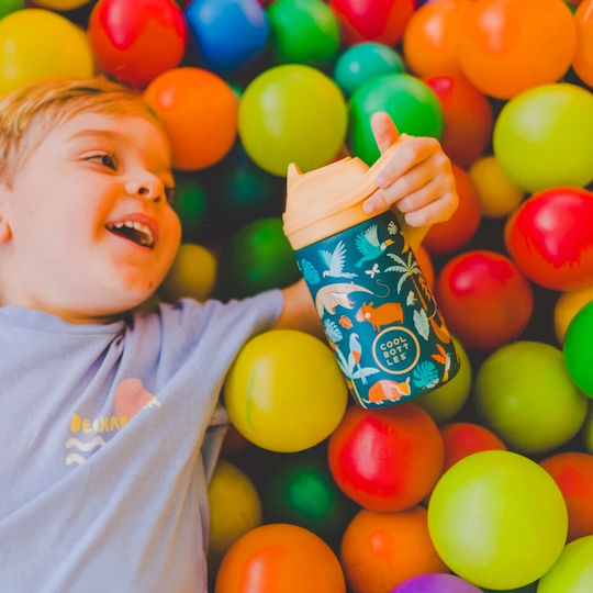 Cool Bottles Παιδικό Παγούρι από Σιλικόνη Θερμός Kiddies Rainforest Refuge 350ml