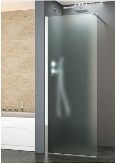 Inter Ceramic Διαχωριστικό Ντουζιέρας με Συρόμενη Πόρτα 70x200cm Fabric Chrome