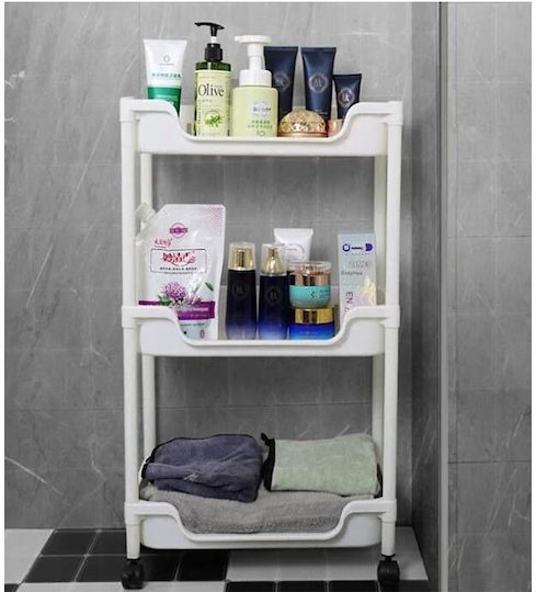 Floor Bathroom Shelf Plastic 40x22x69cm