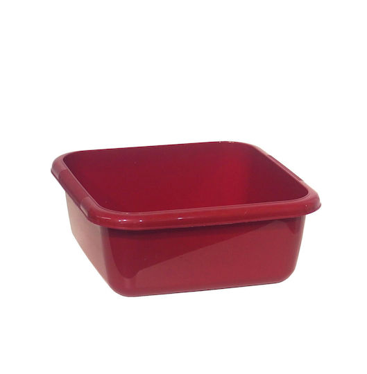 Viomes Lavoar Pătrat 34x34x14cm. Capacitate 9lt Roșu