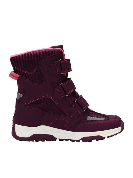 Kids Snow Boots with Velcro Red