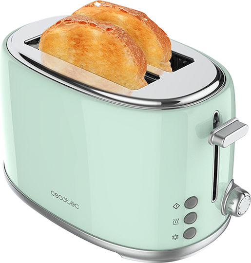 Cecotec Toast&Taste 1000 Retro Double Φρυγανιέρα 2 Θέσεων 980W Τιρκουάζ