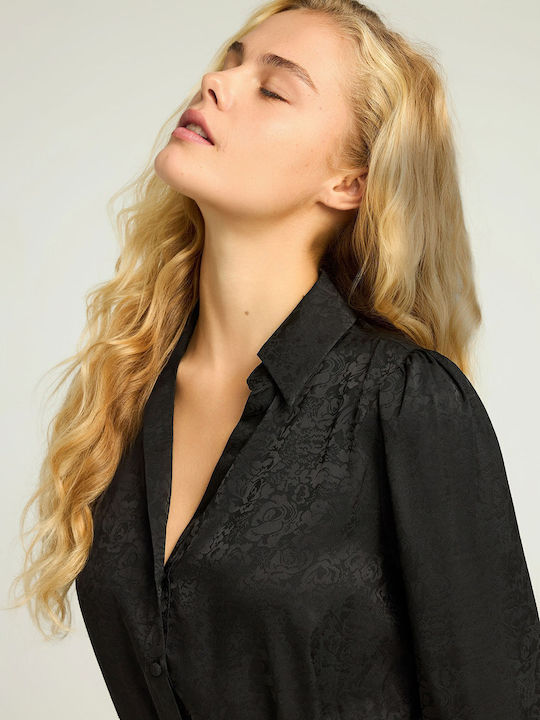 Mini Shirt Dress Dress Black