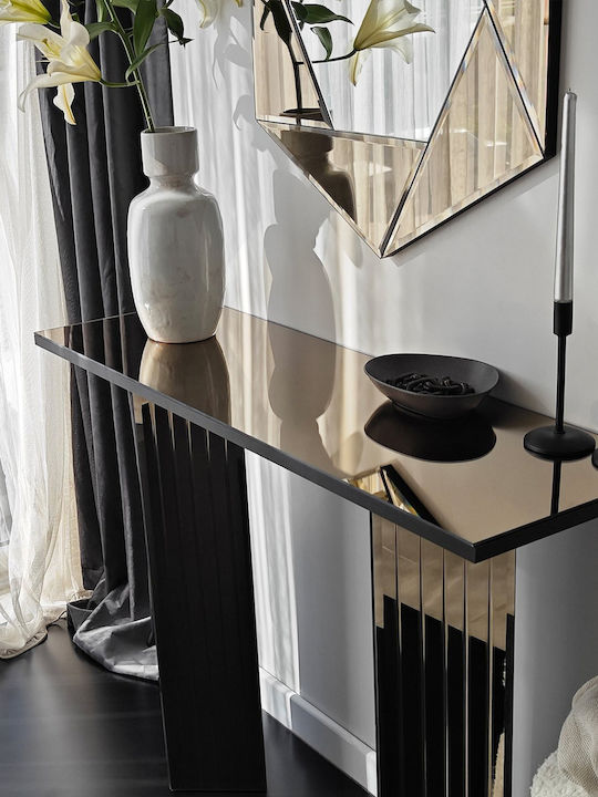Wooden Console Table Bronze L105xW34xH80cm