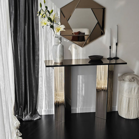 Wooden Console Table Bronze L105xW34xH80cm
