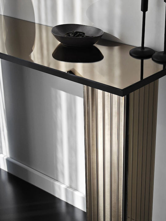 Wooden Console Table Bronze L105xW34xH80cm