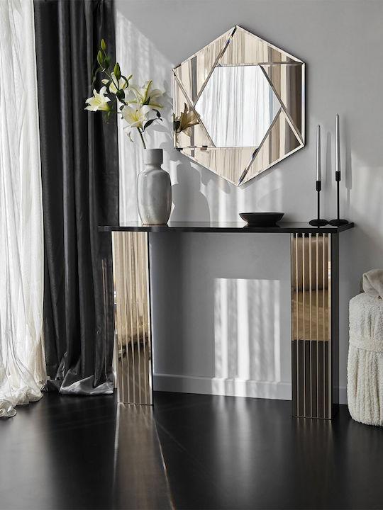 Wooden Console Table Bronze L105xW34xH80cm