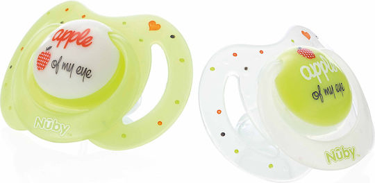 Nuby Orthodontic Pacifiers Silicone Night Blue for 6+ months 2pcs