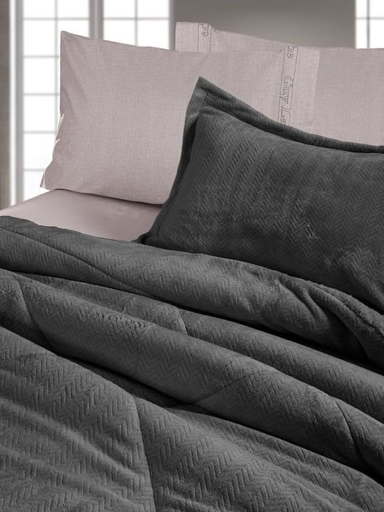 Guy Laroche Duvet Cover King Size 260x240cm Moore Anthracite 780 GSMGsm