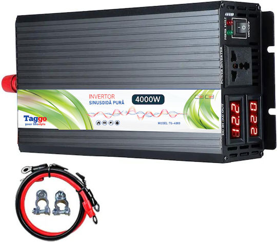 Taggo Invertor Auto Unda sinusoidală pură 4000W pentru Convertirea 24V DC în 220V AC
