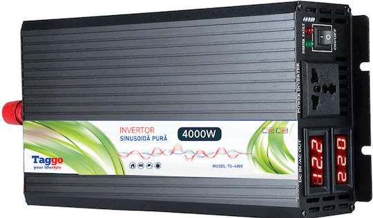 Taggo Invertor Auto Unda sinusoidală pură 4000W pentru Convertirea 24V DC în 220V AC