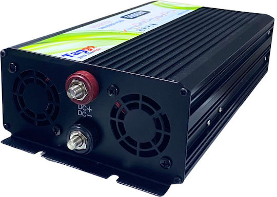 Taggo Inverter Αυτοκινήτου Καθαρού Ημιτόνου 3000W για Μετατροπή 12V DC σε 220V AC