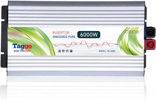 Taggo Invertor Auto Unda sinusoidală pură 6000W pentru Convertirea 12V DC în 220V AC