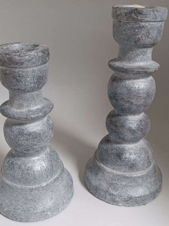 Artekko Candle Holder in Gray Color 7x7x8cm 1pcs
