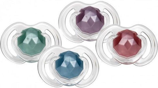 Nuby Orthodontic Pacifiers Silicone Nuby Pink / Purple for 0-6 months 2pcs