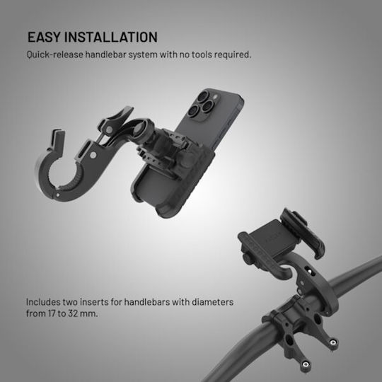 Fixed Bike Holder Bikee Plus Vista Bicycle Motorcycle Handlebar Mount 360° Rotative Max 6.8'' Black Fixbipv-bk