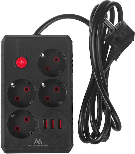 Maclean Energy Power Strip 4 Positions with Cable 1.5m