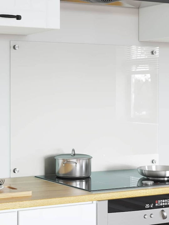 Vidaxl Kitchen Back Panel Transparent 80 x 60 x 0.8 cm Tempered Glass