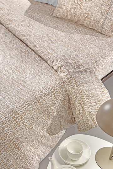 Guy Laroche Duvet Cover Set Cotton Queen with 2 Pillowcases 225x245 Beaver Titanium