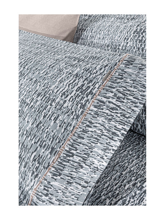 Guy Laroche Duvet Cover Set Cotton Queen with 2 Pillowcases 225x245 Beaver Titanium