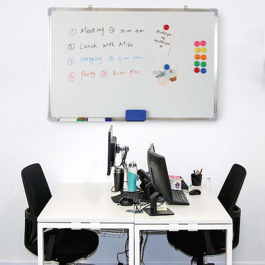 Bakaji Magnetic Hanging Dry Erase Board 90x60cm