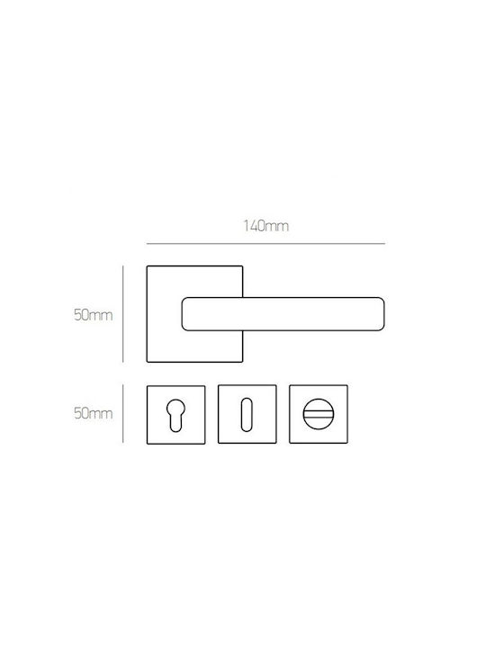 Best Design Front Door Lever Rosette Right 23 White Matte
