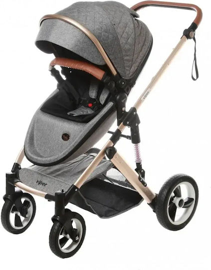 Fiko Viper Adjustable 2 in 1 Baby Stroller Suitable for Newborn Gray 12.5kg