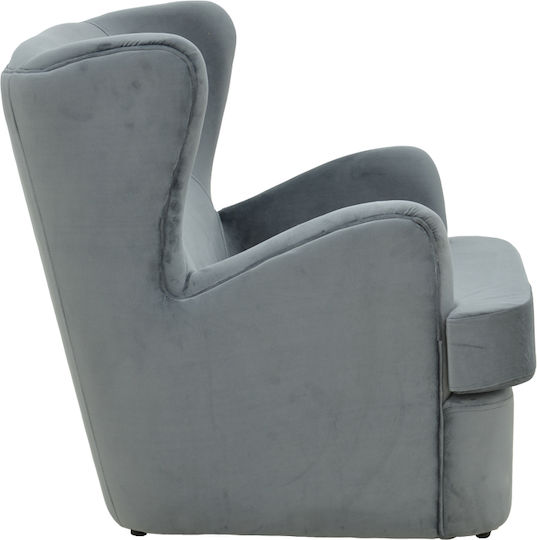 Regalo Samt Sessel Anthrazit 75x88x85cm