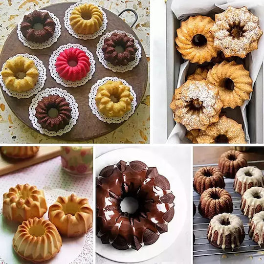 Pandaboo Formă de Patiserie pentru Cupcakes/Muffins din Silicon 6 Locuri 1buc