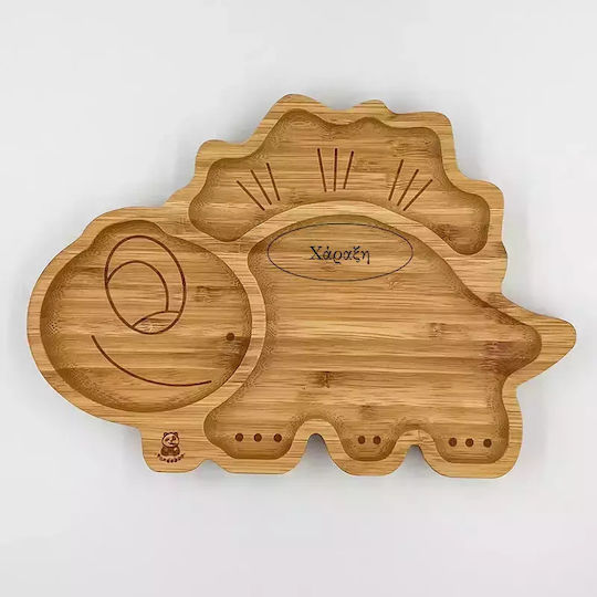 Pandaboo Baby Food Plate made of Bamboo Purple