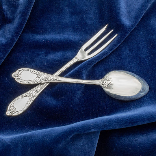 Savvas Design Löffelset Metall Silber 13.5cm 2Stück