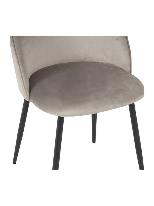 Perch Dining Room Velvet Chair Grey 50x43x82cm