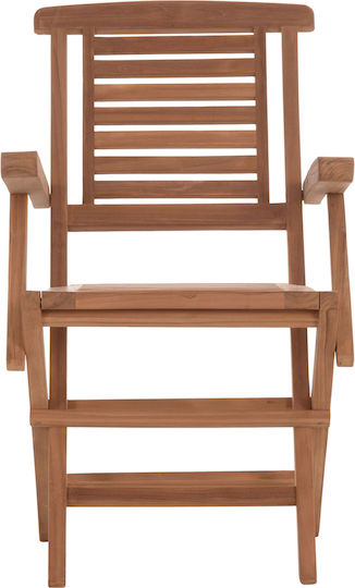 Outdoor Wooden Chair Crander Teak 2 Pieces 53x63x90 cm
