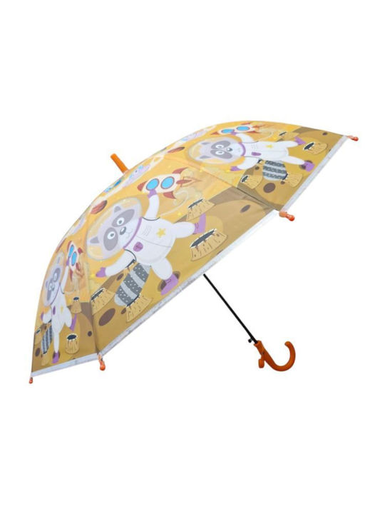 Kinderregenschirm Gebogener Handgriff Orange 66cm