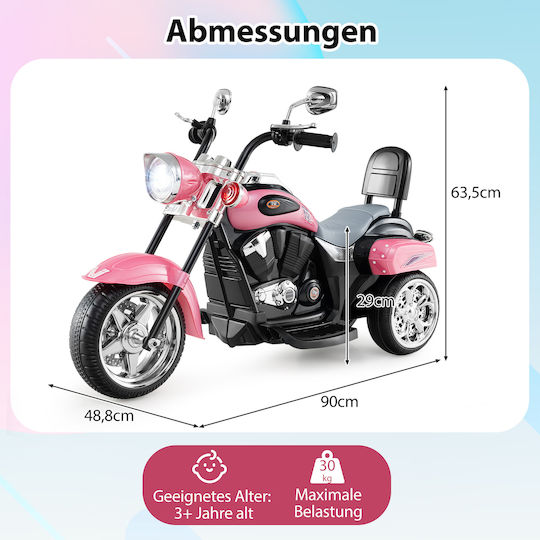 Kinder Motorrad Elektroantrieb 6 Volt Rosa