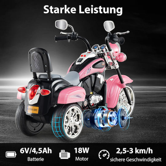 Kinder Motorrad Elektroantrieb 6 Volt Rosa